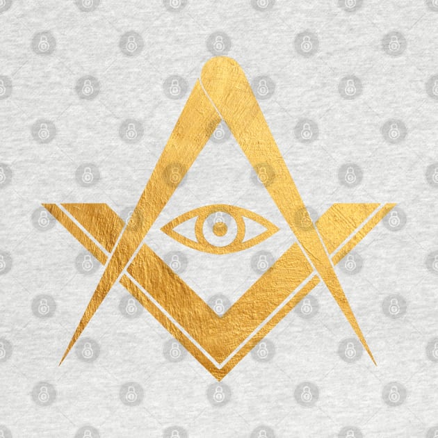 Freemasonic Gold All seeing eye Symbol by ppandadesign